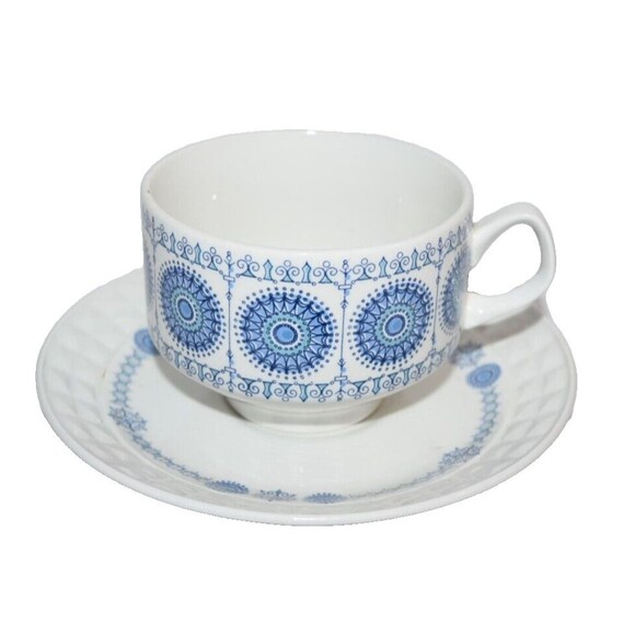 Vtg Pontesa Granada coffee Cup & Saucer Ironstone Castillian replacement - Picture 1 of 7